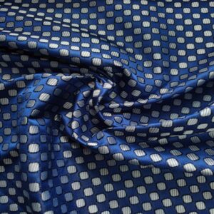 Jedwab 100 % seide krata chabrowy ubrania dekoracje zasłony c. za 0,5m B61