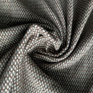 Tkanina Wełna gruba pepitko wzór owali c.za 0,5mb ubrania dekoracje (W33)