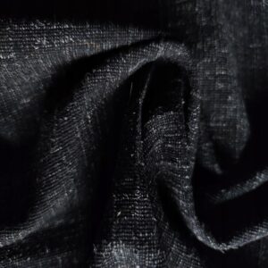 Wełna ciemny grafit melanż odzież dekoracje cena za 0,5mb szara krata W3