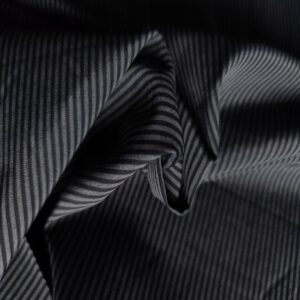koszulowa bawełna z PE czarny z szarym paski cena za 0,5m KO71
