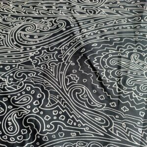 Podszewka tkanina czarna wzór poliester c.za 0,5m odzież dekoracje ubrania