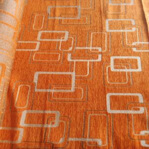 Tkanina obiciowa pomarańczowy szenil dekoracje obicia cena za 0,5m OB14